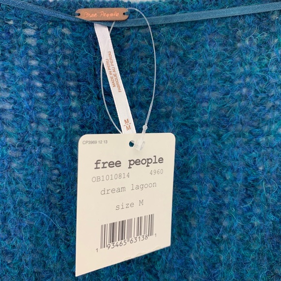 Free People Moonbeam V Neck Alpaca Blend Sweater M NWT - Picture 11 of 13